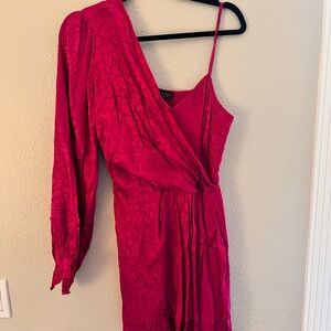 Topshop Pink Leopard Print Dress